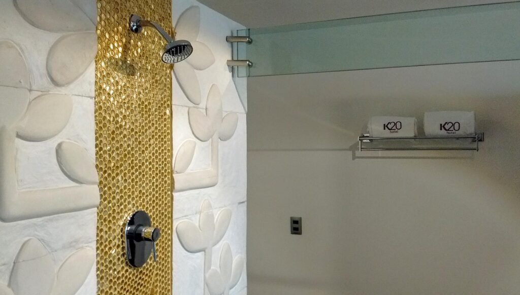 Regadera en Alberca Japonesa de Hotel K20